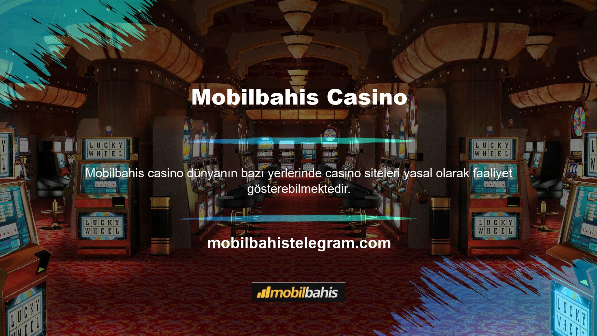 Bir casino tesisinin yasal olarak oyun oynayıp oynayamayacağı, bölgede bir casino olup olmamasına bağlıdır